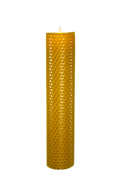 LED Beeswax Flameless Candle (Battery Operated)