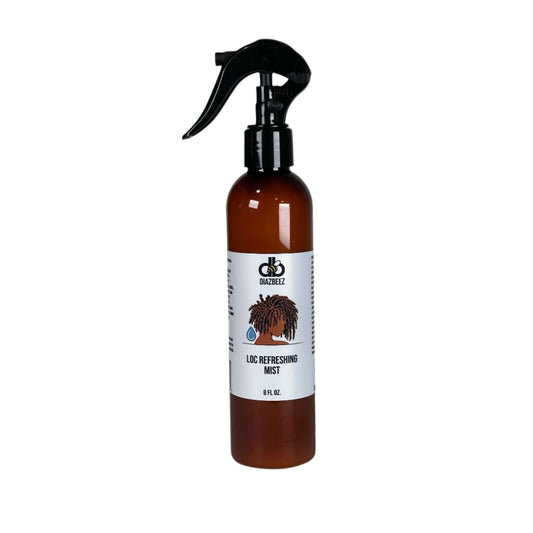 Diaz Beez Loc Mist bottle for hair hydration and freshness, 8 oz.