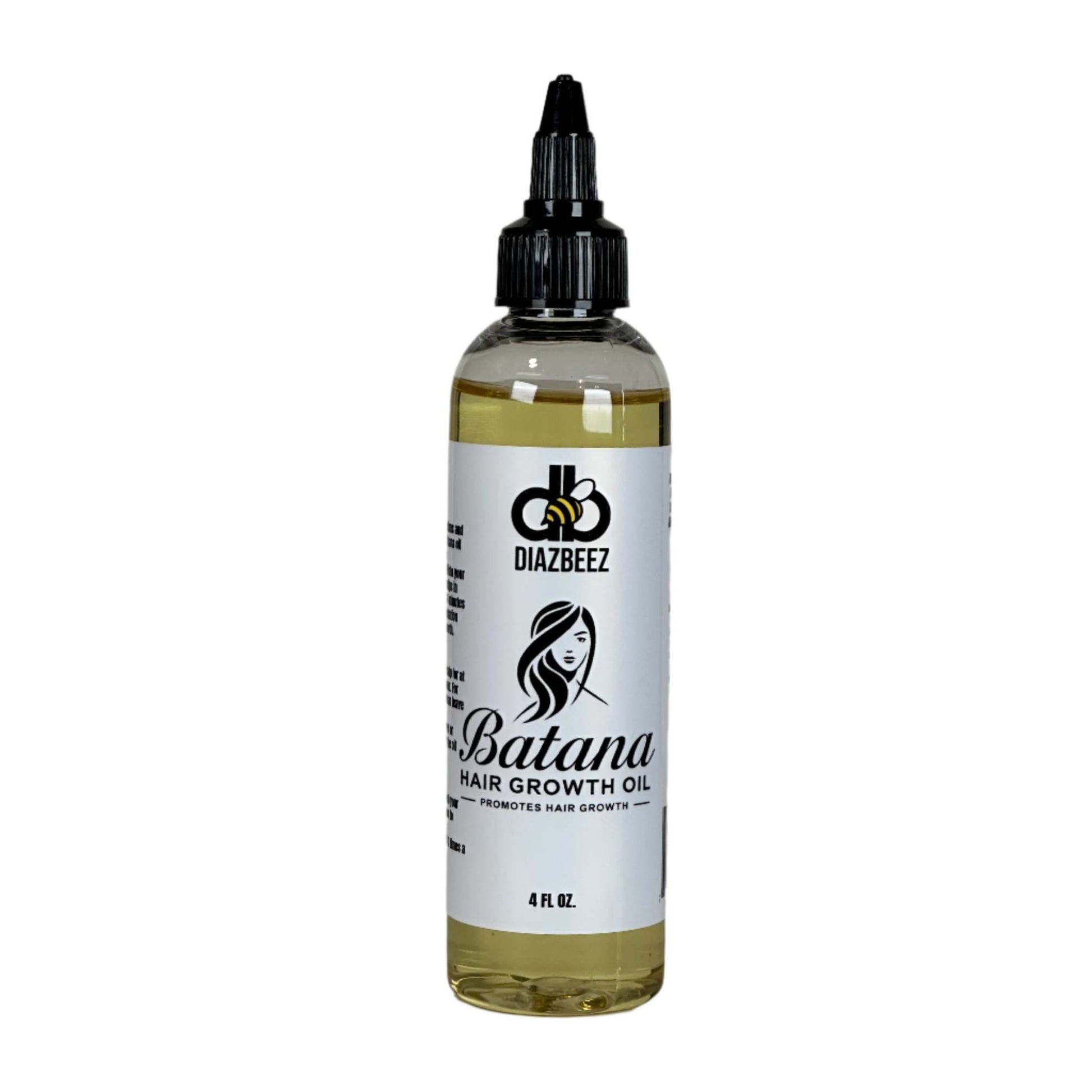 Diaz Beez Batana Hair Growth Oil bottle with natural ingredients to promote healthy hair growth and shine.