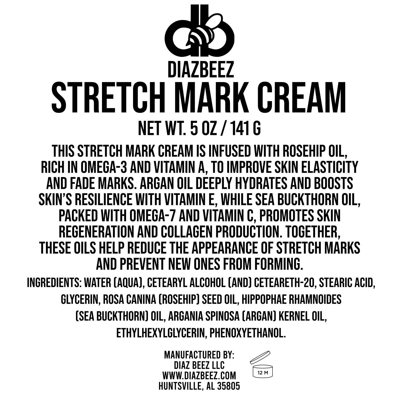 A black square, reminiscent of a canvas untouched, waiting to reveal hidden depths like the transformative powers of Diaz Beez's Stretch Mark Cream.