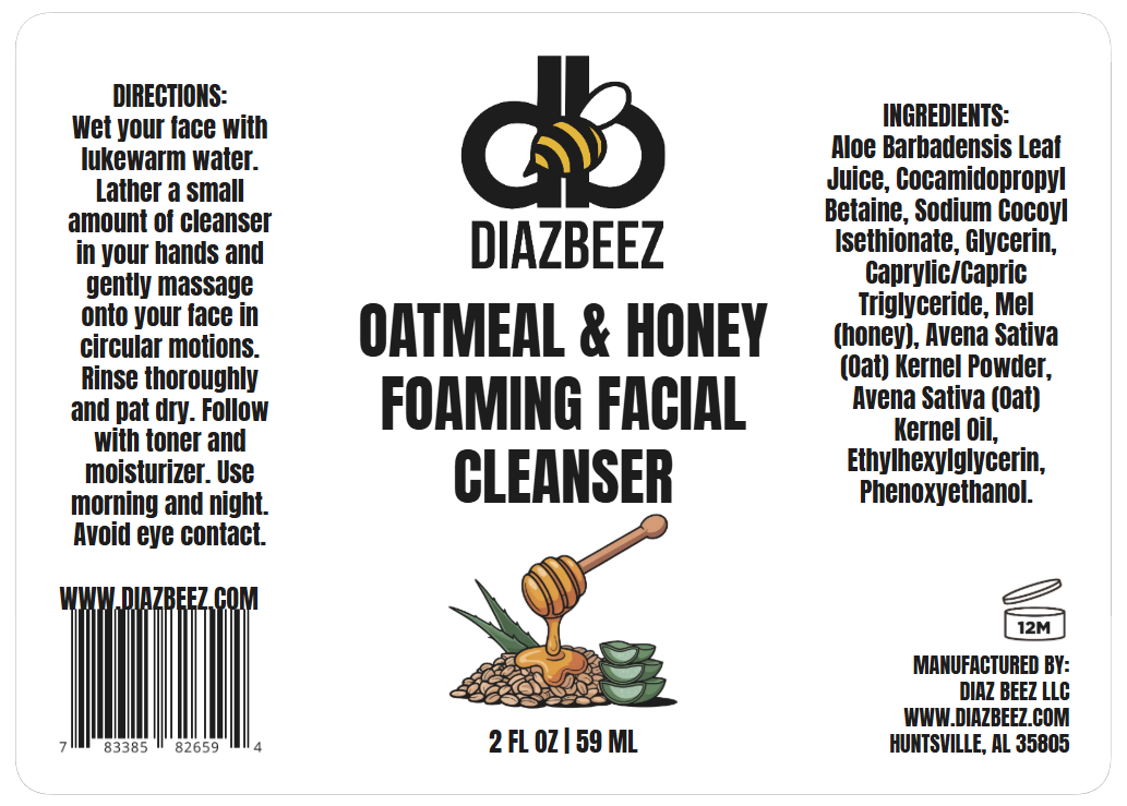 Oatmeal & Honey Foaming Facial Cleanser
