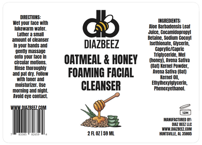 Oatmeal & Honey Foaming Facial Cleanser