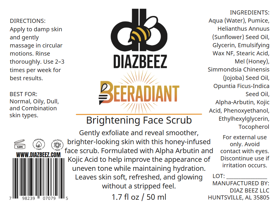 BeeRADIANT Brightening Face Scrub